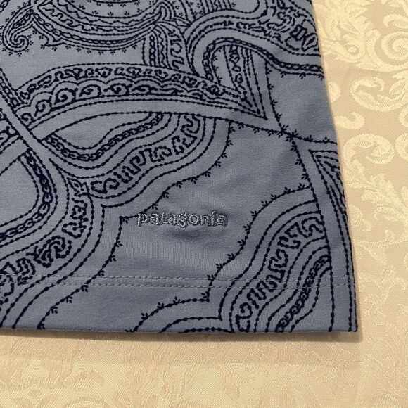 Patagonia Womens Sleeveless Athletic Top Shirt Sz Medium Blue Shelf Bra Stretch - Picture 3 of 7